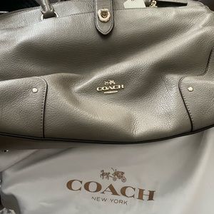 Silver/gray authentic Coach bag.